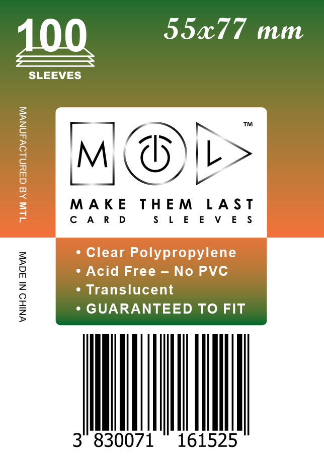 TMD 55x77 mm 100pcs Soft Board Games & Card Sleeves – MTL Sleeves