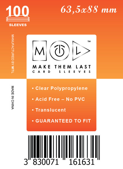 TCG 63,5x88 mm 100pcs Soft Board Games & Card Sleeves