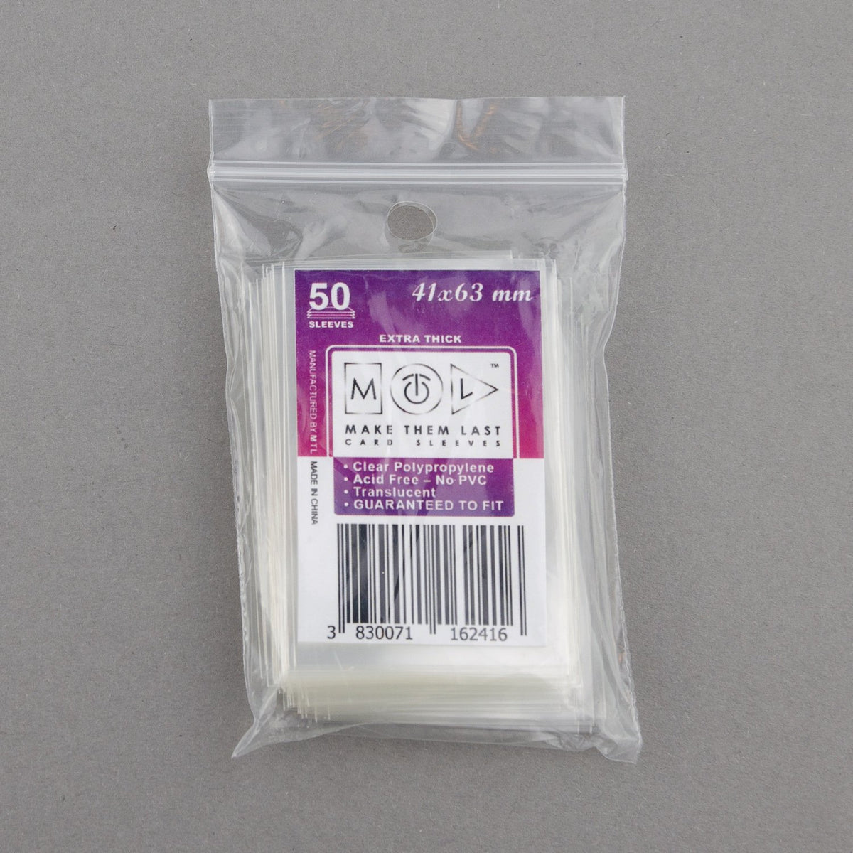 TMUS 41x63 mm 50pcs Thick Board Games & Card Sleeves – MTL Sleeves