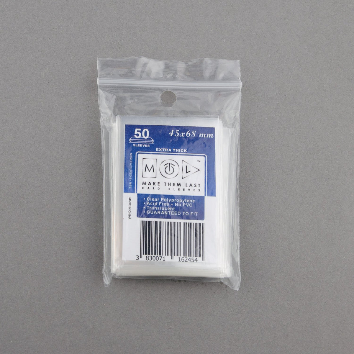 TMEU 45x68 mm 50pcs Thick Board Games & Card Sleeves