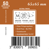 TS65 65x65 mm 50pcs Thick Board Games & Card Sleeves