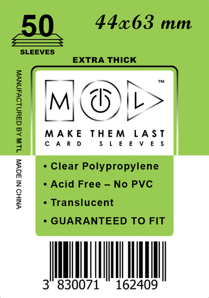 44x63 card sleeves TMEV 44x63 mm 50pcs Thick Board Games & Card Sleeves