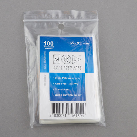 EUR 59x92 mm 100pcs Soft Board Games & Card Sleeves – MTL Sleeves