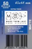 TMEUM 45x68 mm 50pcs Thick Matte Board Games & Card Sleeves