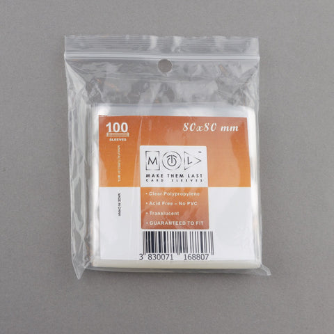 80x80 card sleeves Medium Square Card Sleeves (80x80mm) 110 Pack, 60 Micron, SKS-8815 sleevekings