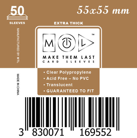 55x55mm MTL Sleeves 55x55mm MTL Sleeves